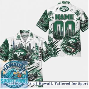 New York Jets Football Hawaiian Shirt Beach Aloha Button Down Shirt
