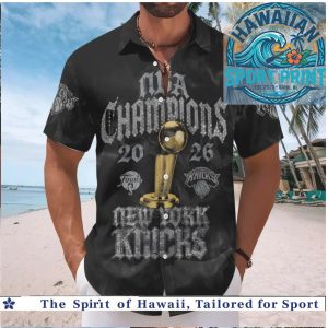 New York Knicks NBA Champions Trophy Basketball Sports Hawaiian Shirt