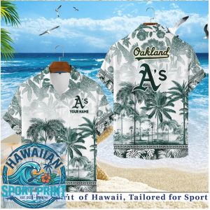 Oakland Athletics Baseball Green Palm Tree Hawaiian Shirt