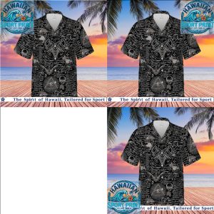 Occult Baphomet Allover Sigil Pentagram Black Hawaiian Shirt