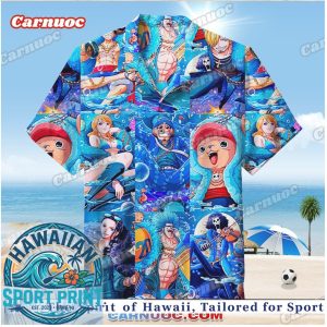 One Piece Anime Characters Marine Adventure Hawaiian Shirt