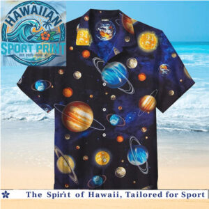Outer Space Planets Solar System Astronomy Galaxy Hawaiian Shirt