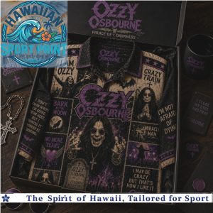 Ozzy Osbourne Prince of Darkness Heavy Metal Goth Vintage Hawaiian Shirt
