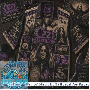Ozzy Osbourne Prince of Darkness Heavy Metal Goth Vintage Hawaiian Shirt