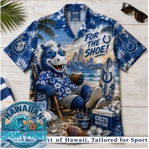 Indianapolis Colts Mascot Blue Football Tropical Summer Hawaiian Shirt