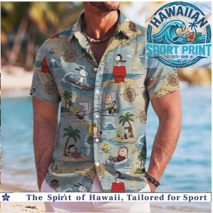 Peanuts Gang Island Map Vintage Tropical Hawaiian Shirt