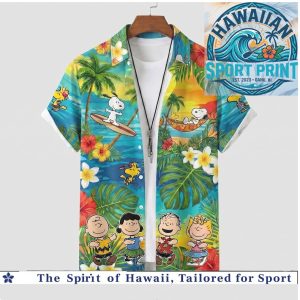 Peanuts Gang Tropical Hula Dance Summer Hawaiian Shirt