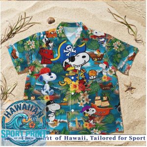 Peanuts Pirate Snoopy Tropical Hawaiian Shirt