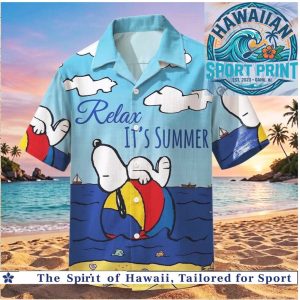 Peanuts Snoopy Beach Ball Relax Summer Hawaiian Shirt