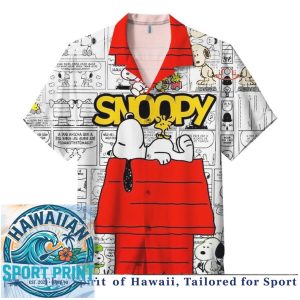 Peanuts Snoopy Cartoon Flying Ace Vintage Comic Hawaiian Shirt