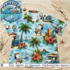Peanuts Snoopy Car Driving Palm Trees Hawaiian Shirt Peanuts Snoopy Car Driving Palm Trees Hawaiian Shirt