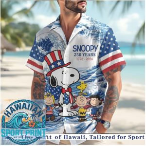Peanuts Snoopy Gang 250 Years 1776 2026 American Flag Independence Shirt