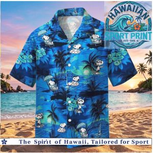 Peanuts Snoopy Scuba Diving Tropical Hawaiian Shirt