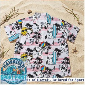 Peanuts Snoopy Sun Surfboard Tropical Beach Hawaiian Shirt