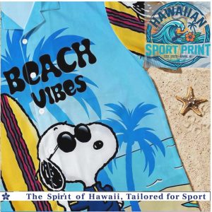 Peanuts Snoopy Surfboard Beach Vibes Tropical Hawaiian Shirt