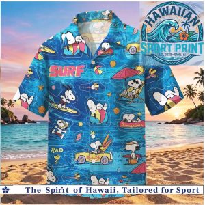Peanuts Snoopy Surfing Beach Car Summer Vibes Hawaiian Shirt