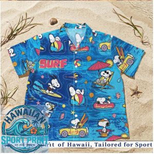 Peanuts Snoopy Surfing Beach Car Summer Vibes Hawaiian Shirt