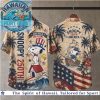 Snoopy America 250th Est 1776 USA Flag Patriotic Celebration Aloha Shirt Snoopy America 250th Est 1776 USA Flag Patriotic Celebration Aloha Shirt