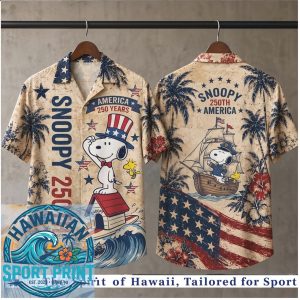 Peanuts Snoopy Uncle Sam Hat America 250th Patriotic Hawaiian Shirt