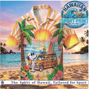 Peanuts Snoopy Vintage Car Summer Beach Hawaiian Shirt
