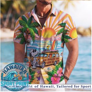 Peanuts Snoopy Vintage Car Summer Beach Hawaiian Shirt