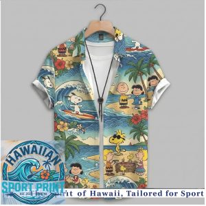 Peanuts Surf Snoopy Tropical Beach Vacation Hawaiian Shirt
