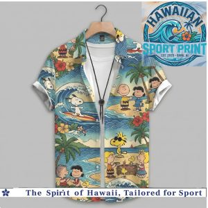 Peanuts Surf Snoopy Tropical Beach Vacation Hawaiian Shirt