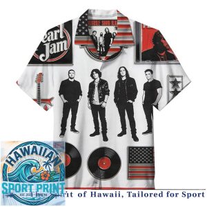 Pearl Jam Pink Pop 92 Concert Rock Music Hawaiian Shirt