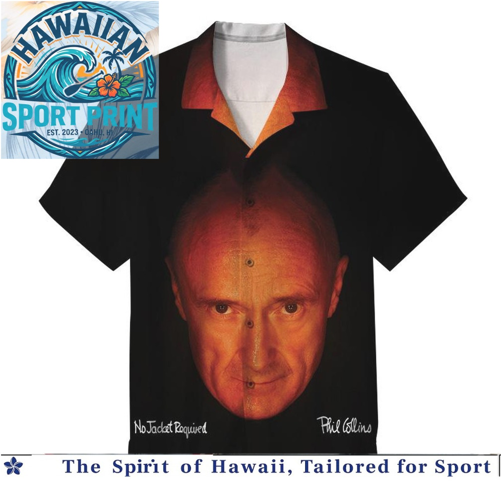 Phil Collins Solo Artist Pop Rock Vintage Album Aloha Shirt Phil Collins Solo Artist Pop Rock Vintage Album Aloha Shirt