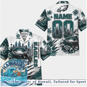 Philadelphia Eagles Football Hawaiian Shirt Beach Aloha Button Down Shirt