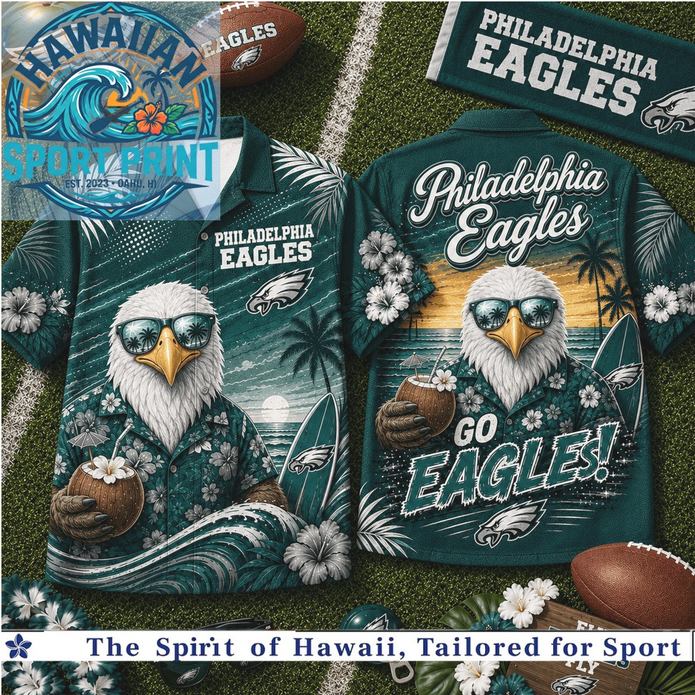 Philadelphia Eagles Tropical Eagle Summer Beach Aloha Hawaiian Shirt Philadelphia Eagles Tropical Eagle Summer Beach Aloha Hawaiian Shirt