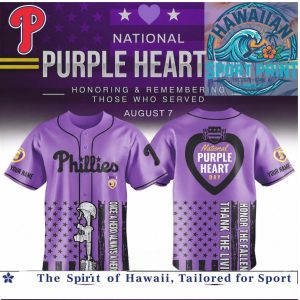 Philadelphia Phillies National Purple Heart Day Baseball Jersey