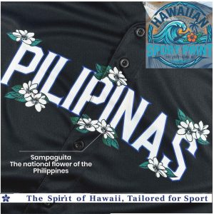 Philippines Sun Stars Sampaguita Black Baseball Jersey