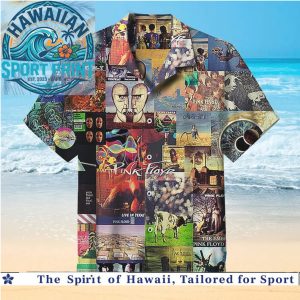 Pink Floyd Album Cover Collage Music Band Tropical Summer Hawaiian Shirt