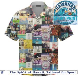Pink Floyd Classic Rock Band Albums Collage Hawaiian Shirt