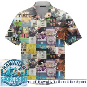 Pink Floyd Classic Rock Band Albums Collage Hawaiian Shirt