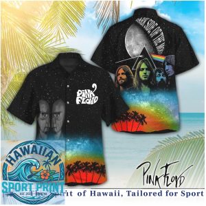 Pink Floyd Dark Side Of The Moon Cosmic Prism Rainbow Hawaiian Shirt