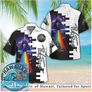 Pink Floyd Prism Brick Wall Space Tropical Summer Hawaiian Shirt Beach