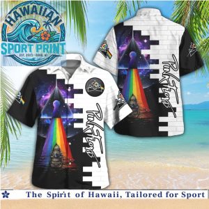 Pink Floyd Prism Brick Wall Space Tropical Summer Hawaiian Shirt Beach