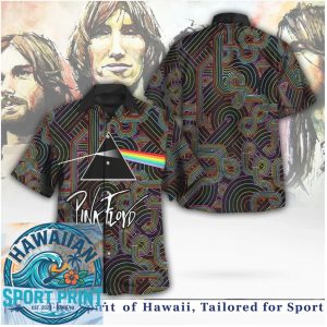 Pink Floyd Roger Waters Psychedelic Labyrinth Rainbow Prism Hawaiian Shirt
