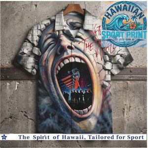 Pink Floyd The Wall Screaming Face Graphic Aloha Shirt