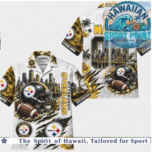 Pittsburgh Steelers Football Hawaiian Shirt Beach Aloha Button Down Shirt