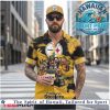 Pittsburgh Steelers Grunge Texture Stripe Sport Hawaiian Shirt Pittsburgh Steelers Grunge Texture Stripe Sport Hawaiian Shirt
