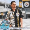 Dallas Cowboys Star Tropical Floral Summer Button Down Aloha Shirt Dallas Cowboys Star Tropical Floral Summer Button Down Aloha Shirt