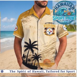 Pittsburgh Steelers NFL Tropical Sunset Hawaiian Shirt Beach Aloha Gift