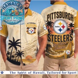 Pittsburgh Steelers NFL Tropical Sunset Hawaiian Shirt Beach Aloha Gift