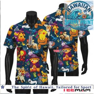 Pokemon Pikachu Halloween Pumpkin Spooky Tropical Summer Hawaiian Shirt Pokemon Pikachu Halloween Pumpkin Spooky Tropical Summer Hawaiian Shirt