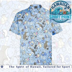 Pokemon Squirtle Cute Anime Cartoon Character Hawaiian Shirt