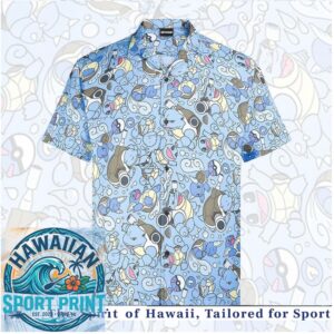 Pokemon Squirtle Cute Anime Cartoon Character Hawaiian Shirt