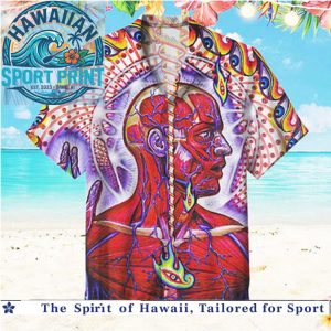 Psychedelic Surreal Human Anatomy Abstract Art Summer Hawaiian Shirt